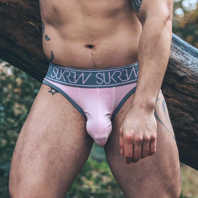 SUKREW Classic Brief Large Rounded Cupping Pouch Cotton Brief Candy Pink