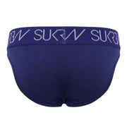 SUKREW Classic Cotton High-Cut Briefs With Large Contoured Pouch Indigo 54