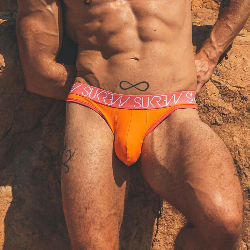 SUKREW Classic Thong Soft Cotton Jacquard Unlined Thongs Sunrise Orange 8