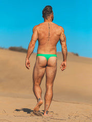 SUKREW Sexy Swim-Thong TORRENT Rounded Contour Pouch Flexible Swimwear Lime 35