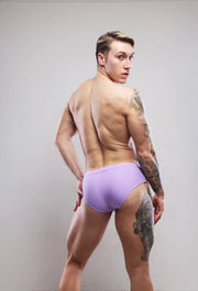 SUKREW Swim Briefs Torrent Rounded Contoured Pouch Lined Blueberry Milkshake 353