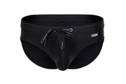 SUKREW Swim Briefs Torrent Rounded Contoured Pouch Lined in Jet Black 351