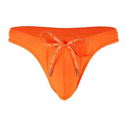 SUKREW Swim Thongs TORRENT Rounded Contour Pouch Flexible Swimwear Tangerine 36