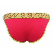SUKREW Tanga Brief Large Contoured Pouch Unlined Briefs Raspberry Red 51