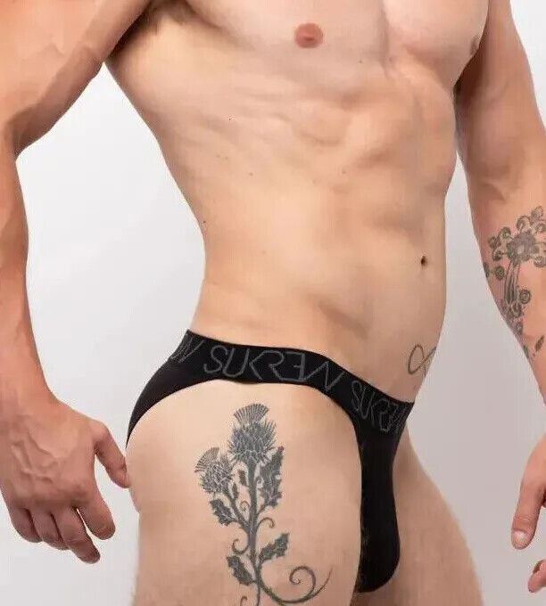 SUKREW Tanga Briefs Large Contour Pouch With Open Side Extra Stretch Black 14