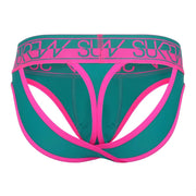 SUKREW V-Thongs Hybrid Combo Large Stretchy Pouch Green/Pink 45