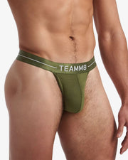 TEAMM8 ICON Thong Ultra Comfortable Low-Rise Thongs Olive Green 21