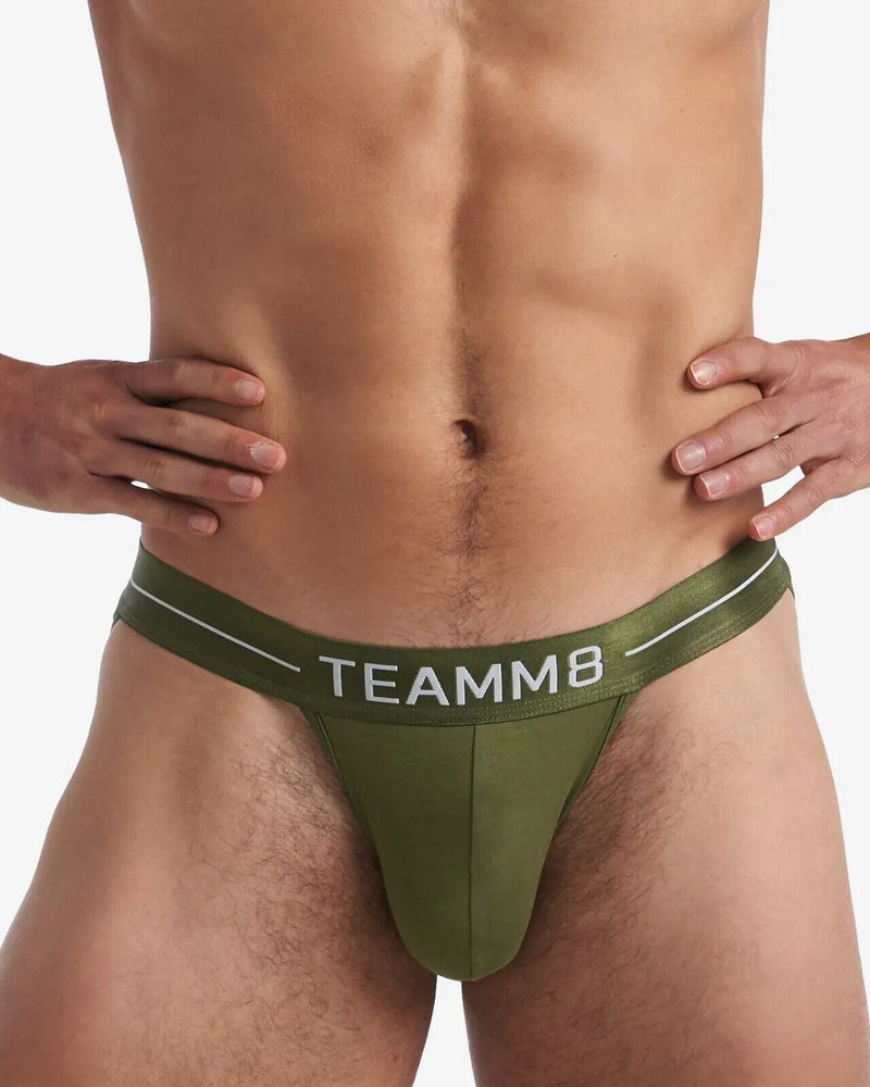 TEAMM8 Tanga-Briefs Superior Micro-Modal & Quick Dry Sport Brief Olive 24