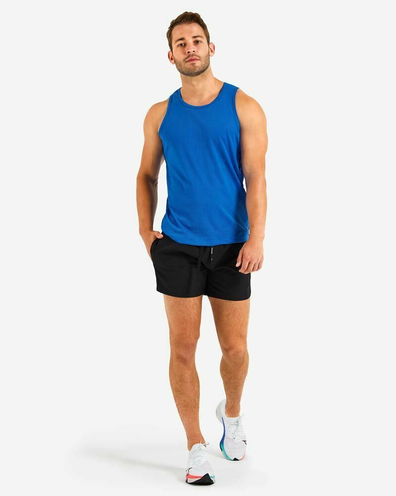 TEAMM8 Tank Advantage Mesh Blue high Performance Workout Tanktop Royal Blue 12