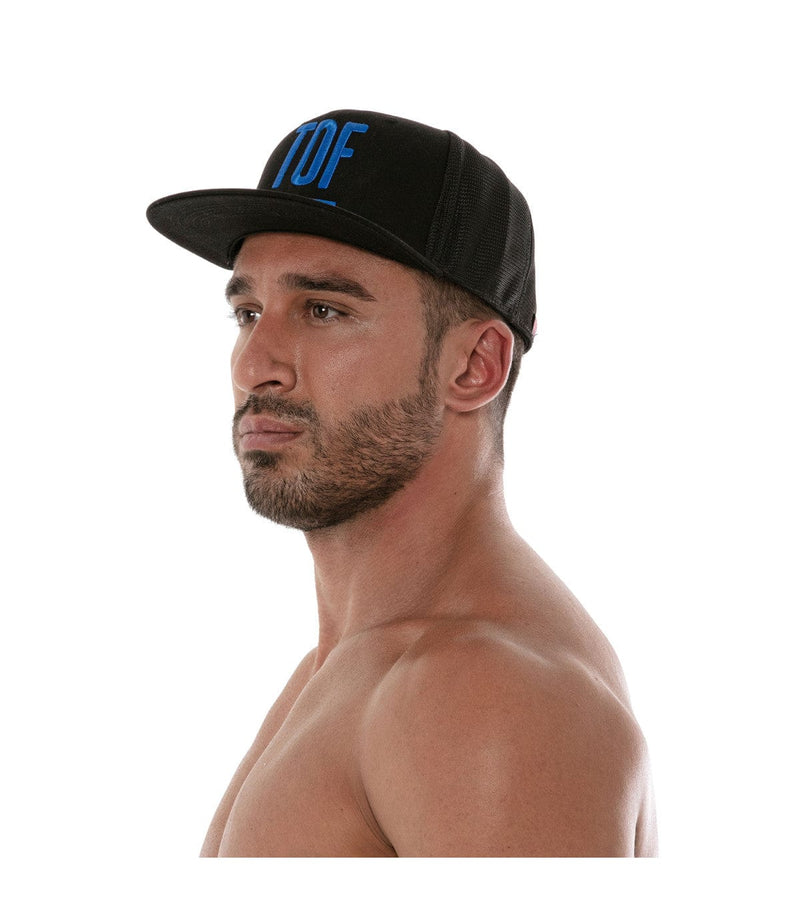 TOF PARIS Cap Circuit Skateboard Inspired Cap with TOF Touch Black & Blue O/S