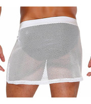 TOF PARIS Circuit Mesh Skirt Completly Transparent Easy Opening Sarong White