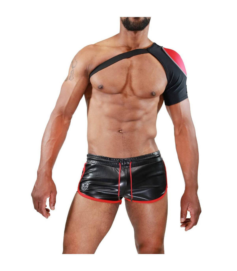 TOF PARIS Fetish Shoulder Harness Elegant Garments Clubbing Black/Red
