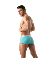 TOF PARIS French Boxer Trunks Stretch Soft Cotton Jersey Turquoise 14