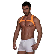 TOF PARIS H-Shaped Elastic Harness With Back-Zamac Buckle Neon Orange