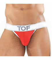 TOF PARIS Jockstrap CARTER Sexy Soft Jock Modal Fabric Red & White 10