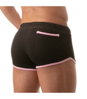 TOF PARIS Mesh Shorts Retro Microfiber Low-Waist Fitted Short Black 5