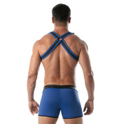 TOF PARIS Neoprene Bulldog Adjustable Harness H-Shaped Light Blue