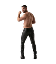 TOF PARIS Pants Fetish Full Back Zipper Double Slider YKK Matt Leather 92