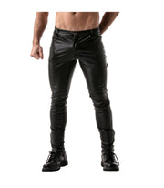 TOF PARIS Pants Fetish Full Back Zipper Double Slider YKK Matt Leather 92