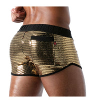TOF PARIS Retro Short Star Mini-Shorts Glitery Fabric Gold