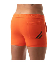 TOF PARIS Shorts Mid-Length Tight Fit Short Cotton Fleece Orange 4