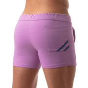 TOF PARIS Shorts Mid-Length Tight Fit Short Cotton Fleece Purple T300