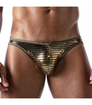 TOF PARIS Star Bikini Brief Fashion Glitter Gold Briefs 60
