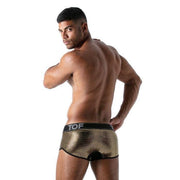 TOF PARIS Star Boxer Trunk Glitery Crutch Cotton Jersey Gold Shorty 92