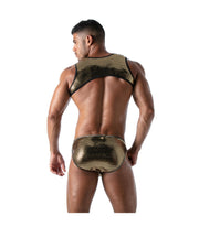 TOF PARIS Star Pocket Harness Deep Zipped Pouch Fashion Glitter Gold