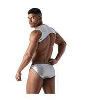 TOF PARIS Star Pocket Harness Deep Zipped Pouch Fashion Glitter Silver