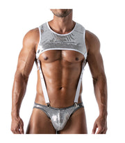 TOF PARIS Star Pocket Harness Deep Zipped Pouch Fashion Glitter Silver