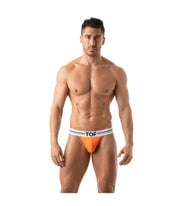 TOF PARIS Thong FRENCH Deep Lined Pouch Stretch Cotton Jersey Orange 4