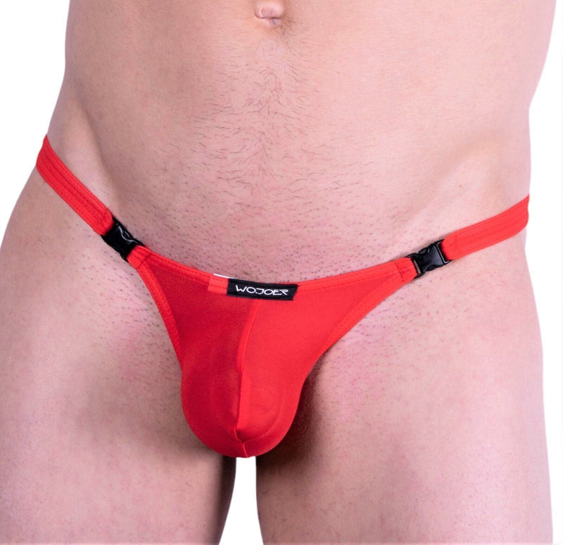 WOJOER Beach Mini String With Side Clipped Thongs Red 321B55 4