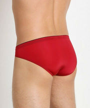 XL Gregg Homme Brief Undo Detachable Leather Pouch Red 132803