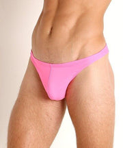 XL -LASC Brazilian Swim-Thong Light Tropical Pink Single Ply Swimwear MX1