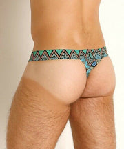 XL Thongs - Blue Zig Zag VAUX VX4 Thong By Cellblock 13