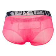 XTREMEN Brief Sexy Transparent Mesh Briefs Coral Pink 91018 1