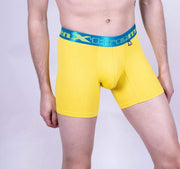 XtreMen Xtremen Bold Long Boxer Sportswear Microfiber Short Yellow 51326 3