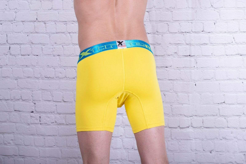 XtreMen Xtremen Bold Long Boxer Sportswear Microfiber Short Yellow 51326 3
